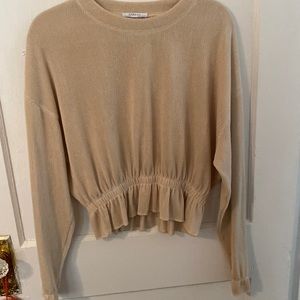 ZARA tan blouse